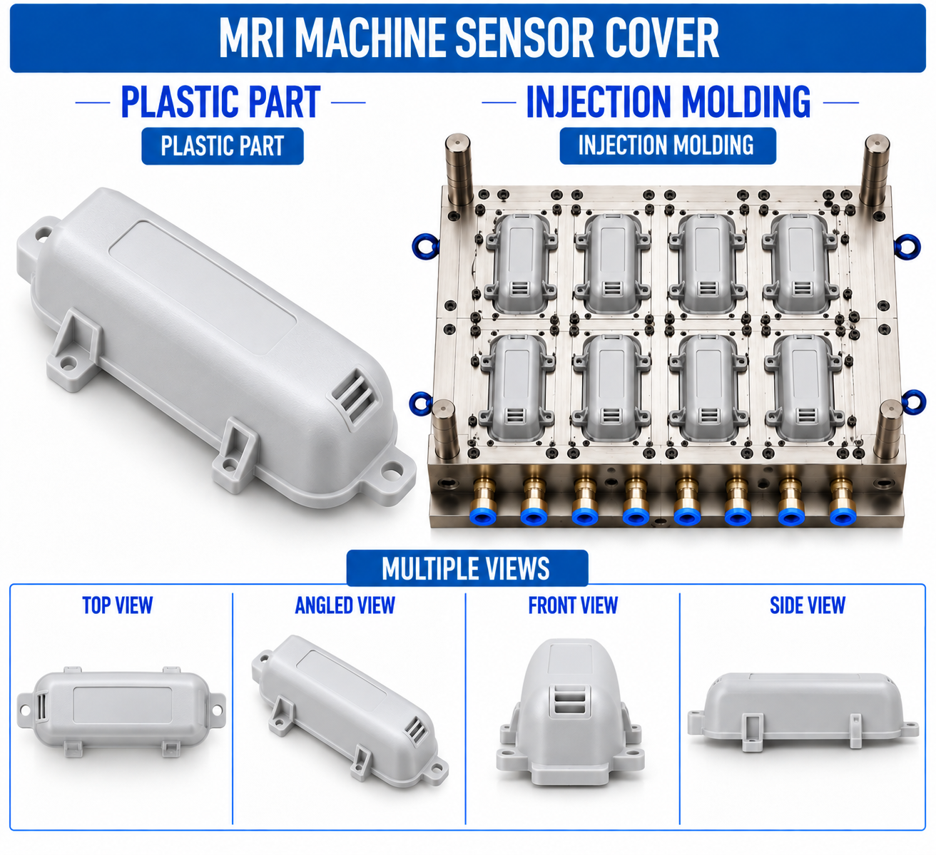 MRI Machine Plastic Sensor Cover Mould and Moulding Services